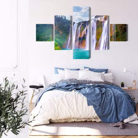 Canvastavla - The waterfall in luoping