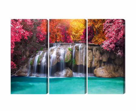 Canvastavla - A waterfall in the deep forest