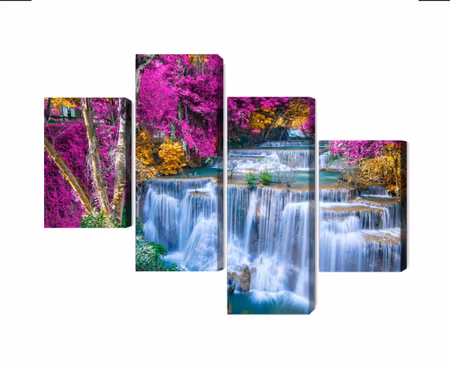 Canvastavla - A waterfall in the fall season