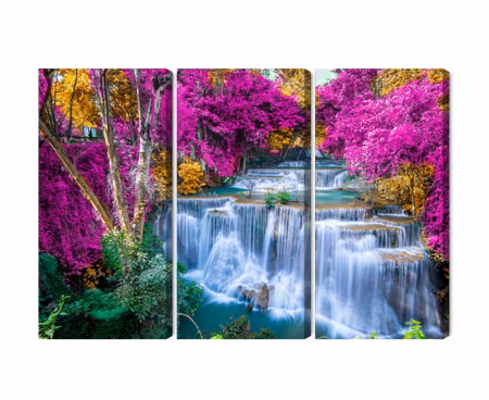 Canvastavla - A waterfall in the fall season