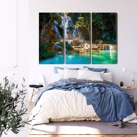 Canvastavla - Kuang si waterfall