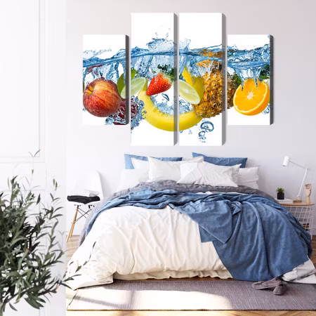 Canvastavla - Fresh fruit in the water