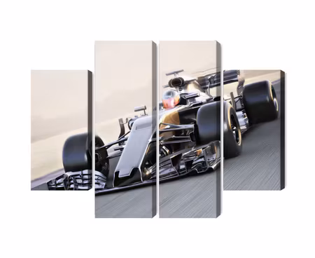 Canvastavla - Formula 1 car on the racetrack