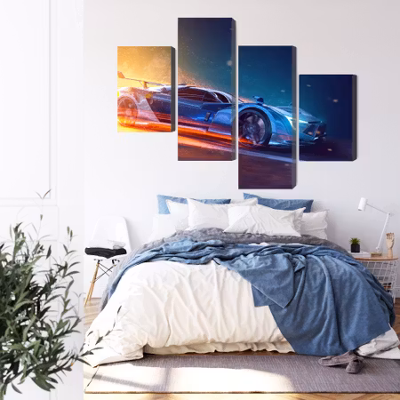 Canvastavla - 3d futuristic sports car