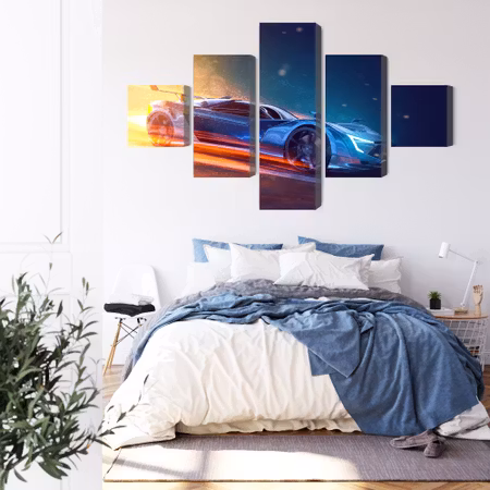 Canvastavla - 3d futuristic sports car