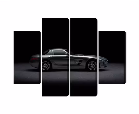 Canvastavla - Sports car on a dark background