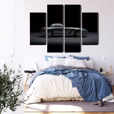 Canvastavla - Sports car on a dark background