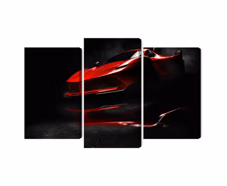 Canvastavla - Red sports car 3d