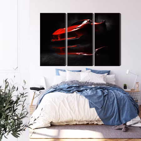 Canvastavla - Red sports car 3d