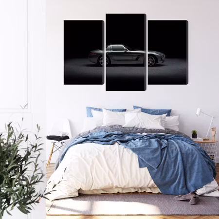 Canvastavla - Sports car on a dark background