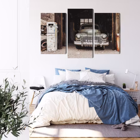 Canvastavla - Old car in vintage style