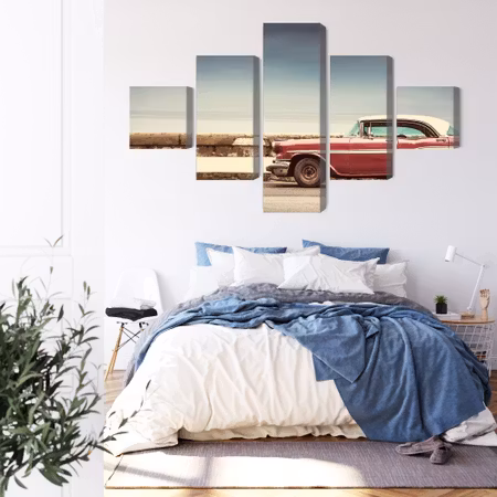 Canvastavla - Old american retro car