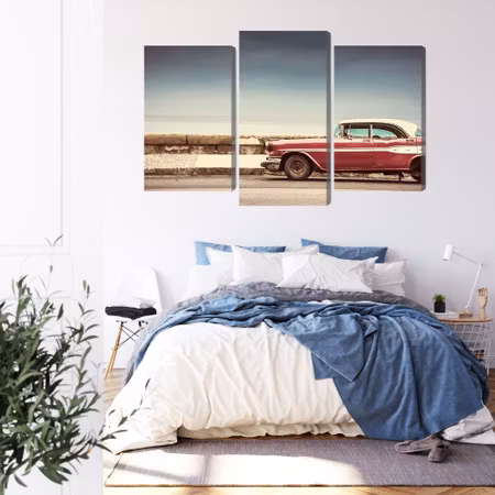 Canvastavla - Old american retro car