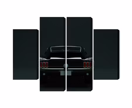 Canvastavla - Vintage black muscle car