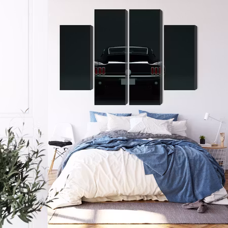 Canvastavla - Vintage black muscle car