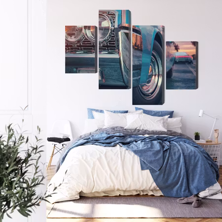 Canvastavla - Retro style cars