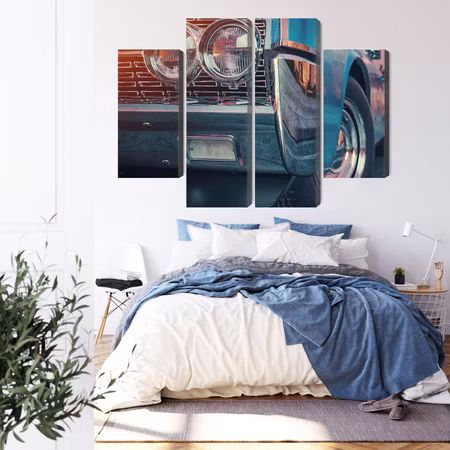 Canvastavla - Retro style cars