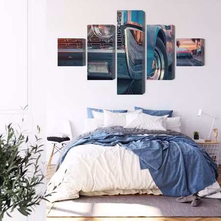 Canvastavla - Retro style cars