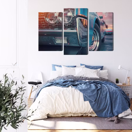 Canvastavla - Retro style cars
