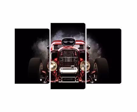 Canvastavla - Hot rod car on a smoke background