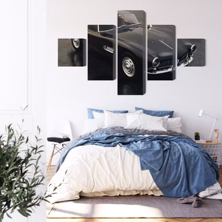 Canvastavla - Vintage black sports car