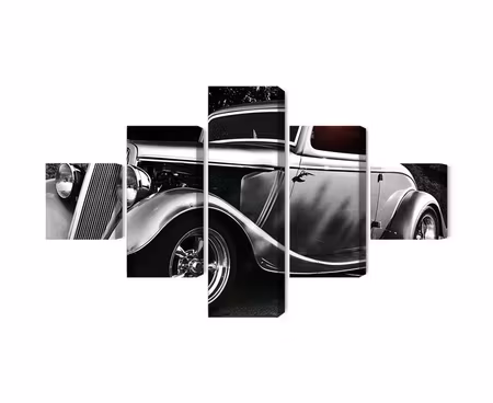 Canvastavla - Vintage style hot rod car