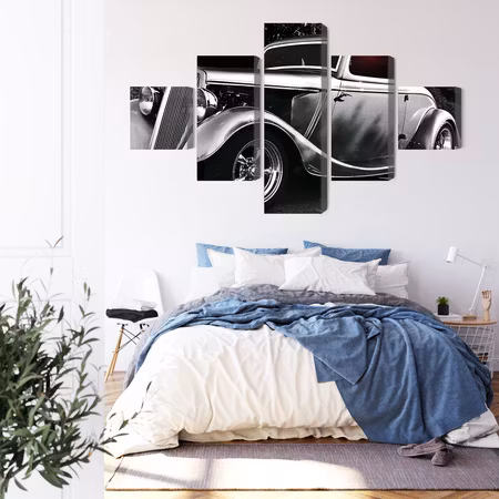Canvastavla - Vintage style hot rod car