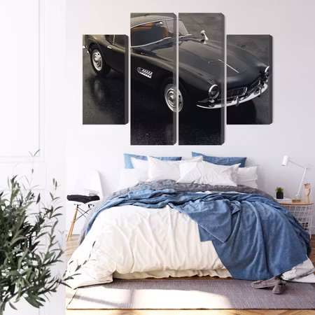 Canvastavla - Vintage black sports car