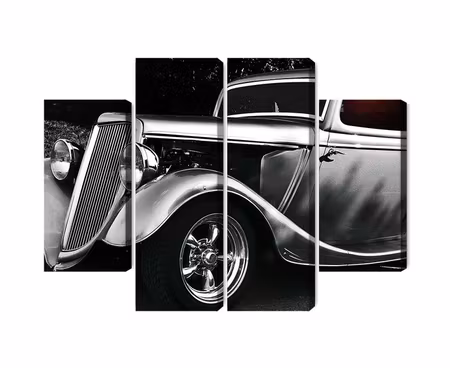 Canvastavla - Vintage style hot rod car