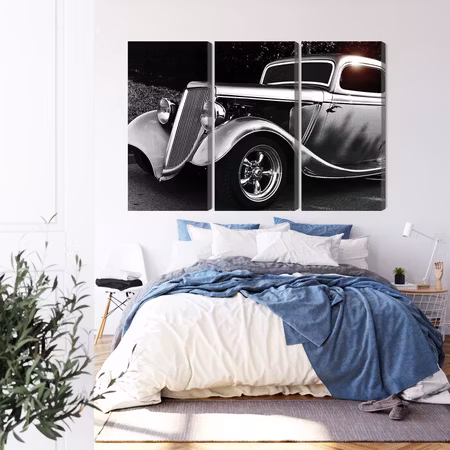 Canvastavla - Vintage style hot rod car