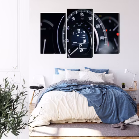 Canvastavla - Modern car speedometer