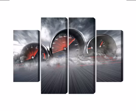 Canvastavla - High speed car counters