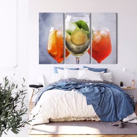 Canvastavla - Set of summer cocktails