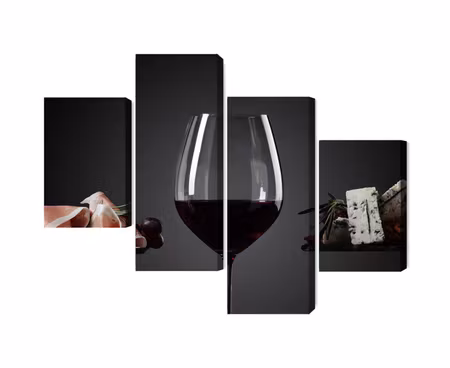 Canvastavla - A glass of red wine