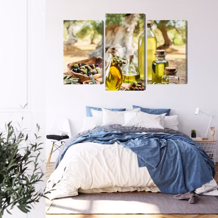 Canvastavla - Oil bottles