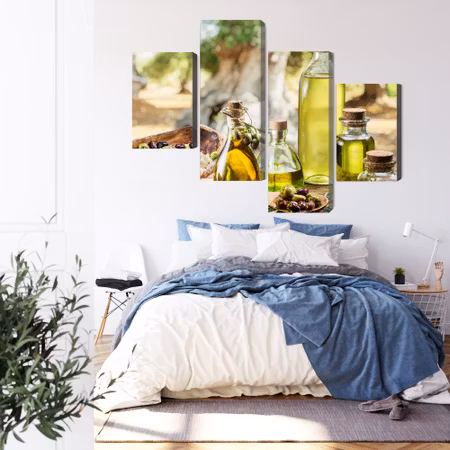 Canvastavla - Oil bottles