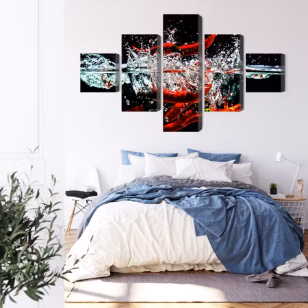 Canvastavla - Chili in water