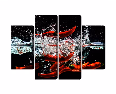 Canvastavla - Chili in water