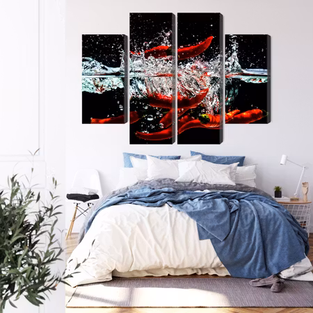 Canvastavla - Chili in water