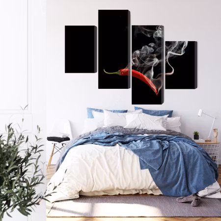 Canvastavla - Red chili with smoke