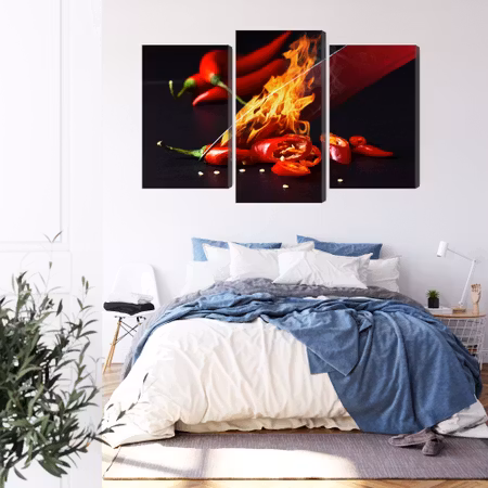 Canvastavla - Burning knife