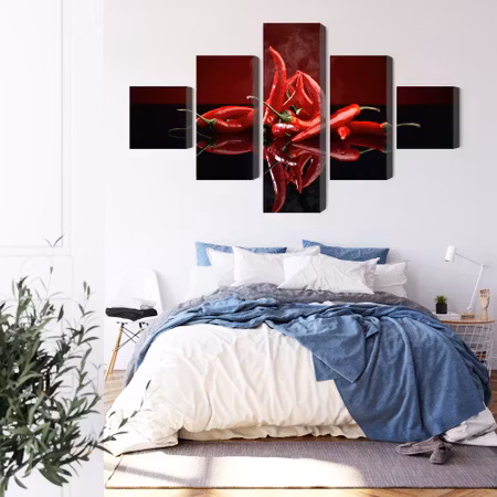 Canvastavla - Red chili peppers