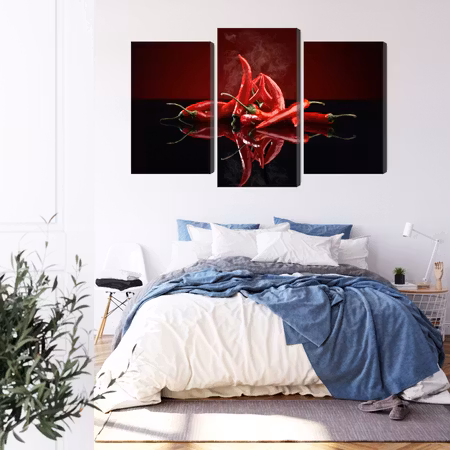 Canvastavla - Red chili peppers