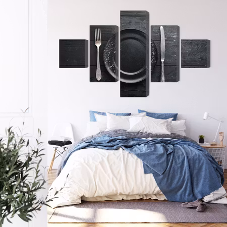 Canvastavla - Vintage tableware