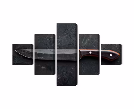 Canvastavla - Old kitchen knife