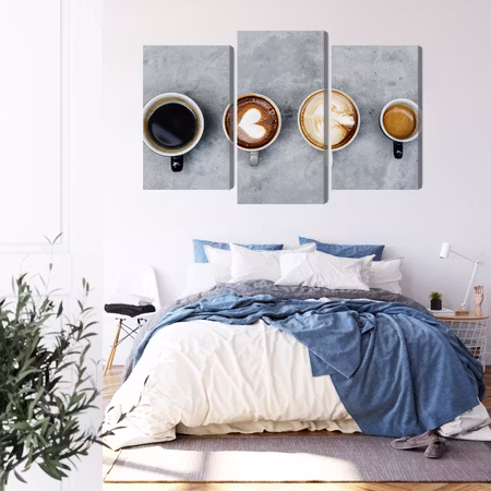 Canvastavla - Cups with coffee