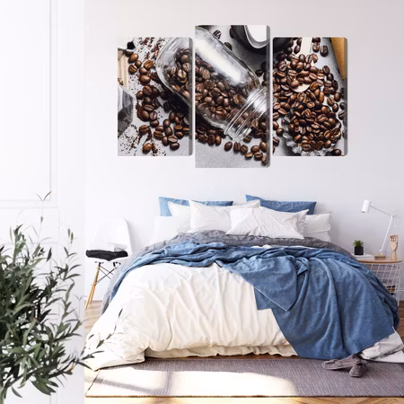 Canvastavla - Ingredients for making coffee