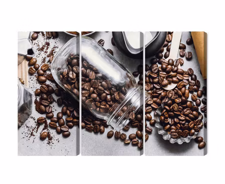 Canvastavla - Ingredients for making coffee