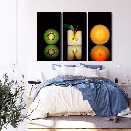 Canvastavla - Fruit halves