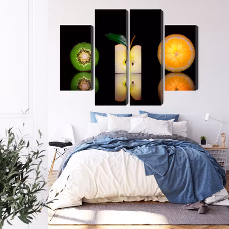 Canvastavla - Fruit halves